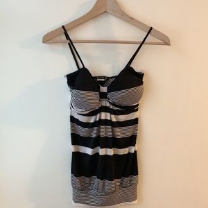FEMME Black & White Dressy Tank